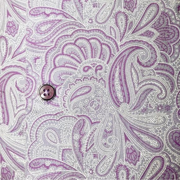 Consequence Tonal City Paisley Dress Shirt in Lavender Men’s L - Picture 3 of 6